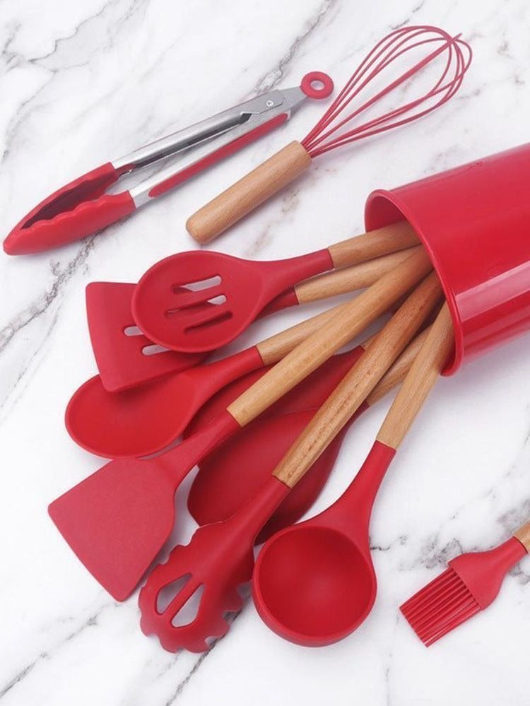 Kit Completo de Utensílios de Cozinha em Silicone – 11 Peças