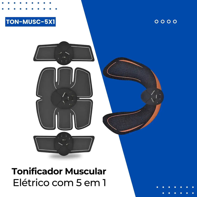 5 em 1 toner muscular abdominal estímulo elétrico abdômen pernas tonificação de bunda massageador estímulo muscular ajuste