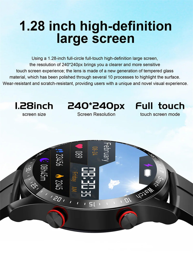 ECG+PPG Bluetooth Call Smart Watch Men Laser Health Blood Pressure Fitnes Sports Watches Man Sports Waterproof Smartwatch+Box