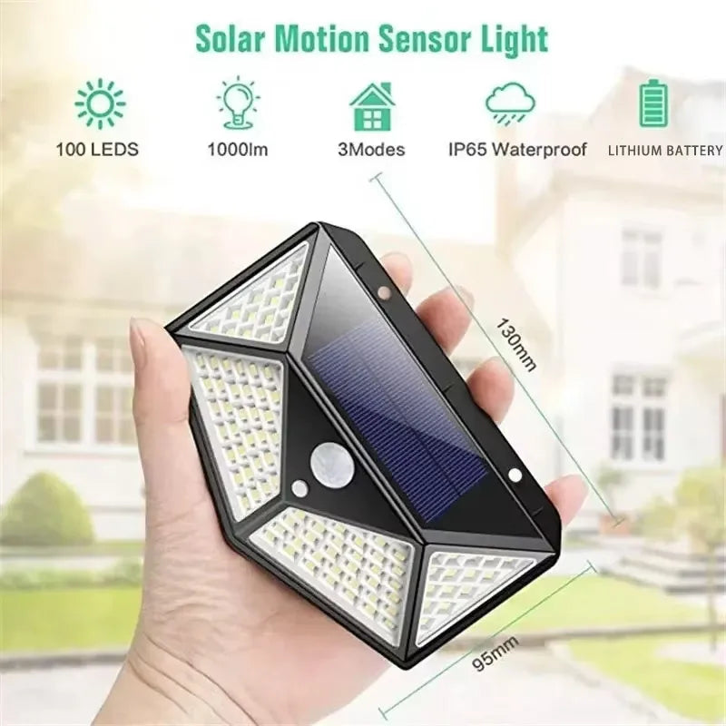 Multifunctional Solar Lamp Outdoor Garden Decoration Solar LED Light Waterproof Sunlight Powered Spotlight with Motion Sensor